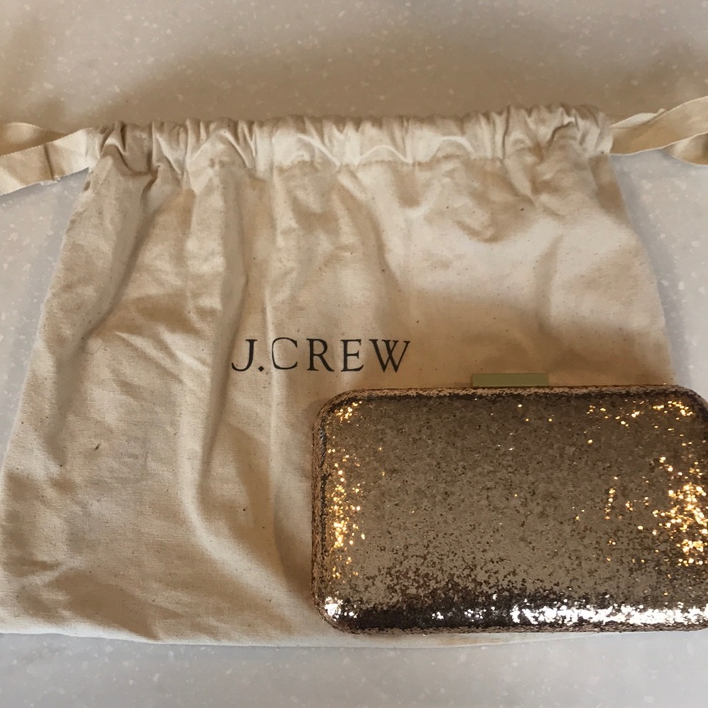 Jcrew gold clutch, new with tags!